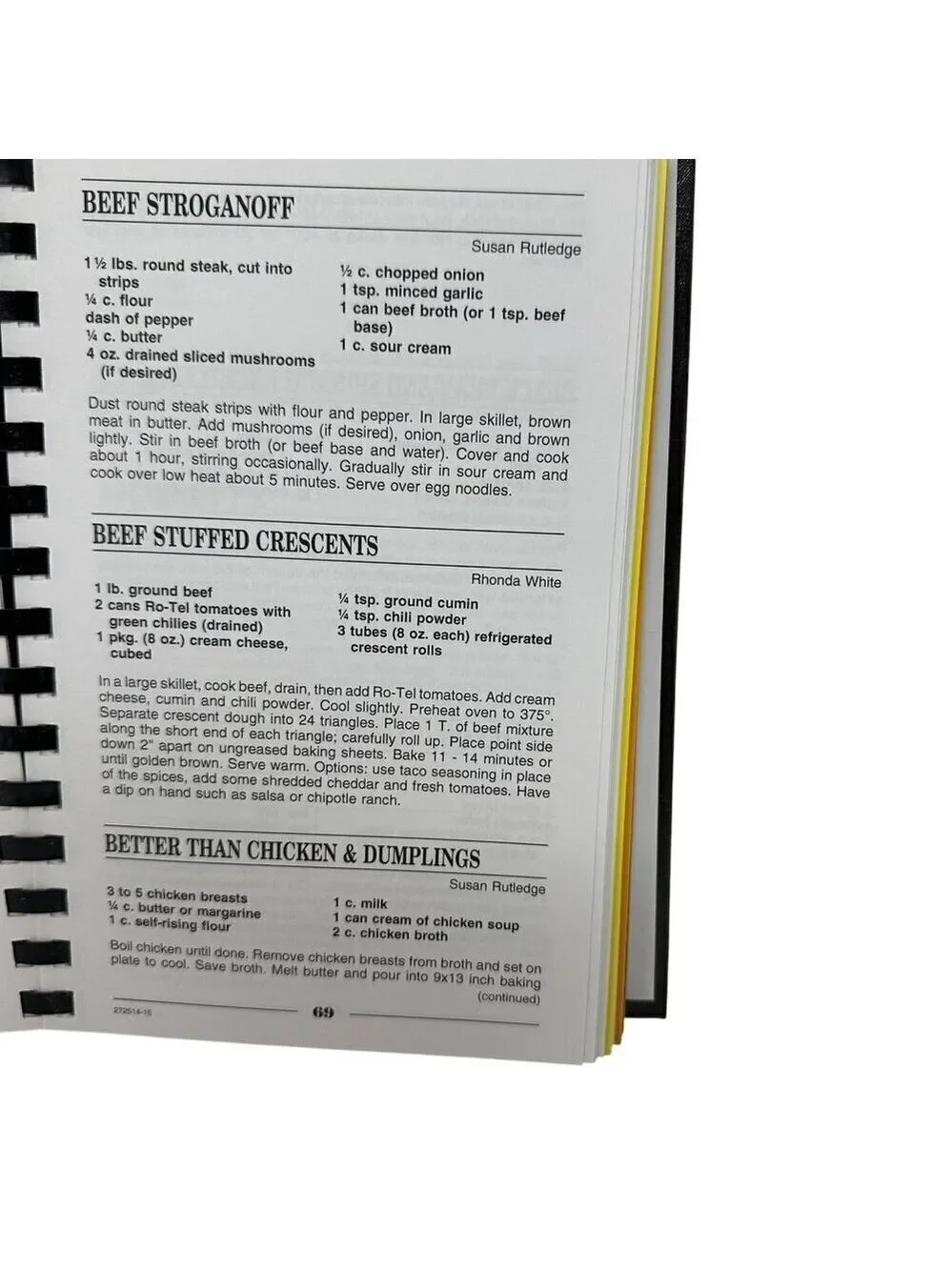Bel Aire Baptist Church Spiral Bound Cookbook 50th Anniversary Recipes Made USA